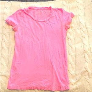 J Crew hot pink crew neck tissue Tee